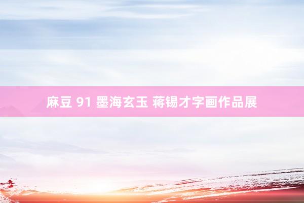 麻豆 91 墨海玄玉 蒋锡才字画作品展